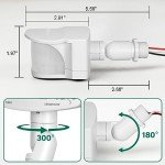 TREEWELL 240 Degree Replacement Motion Detector, Adjustable Time and Detection Sensitivity Up to 60 Feet Range, 3 Working Modes Pir Motion Sensor for Reflector