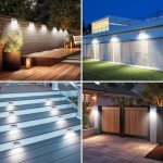 [12 Packs] Solar Outdoor Lights Motion Sensor Solar Security Lights Waterproof with 3 Lighting Modes Solar Powered Wall Lights Outside for Garden Fence Yard,White