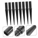 ORFOFE Garden Lamps Ground Spikes Accessories for Solar Lights Replacement Candy Cane Spikes for Weatherproof Solar Fairy Lights Outdoor Robust Plastic Lamp Holder for Garden and Landscape Pack of 10
