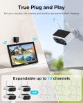 CAMCAMP Solar Security Camera Systems - 2K Outdoor Wireless CCTV Cameras Kit with 10" 2.4/5G WiFi Pro 10CH Monitor 4K NVR Human Detection 500GB Hard Drive No Monthly Fee No Wlan Needed 2-Way Talk