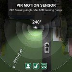 TREEWELL 240 Degree Replacement Motion Detector, Adjustable Time and Detection Sensitivity Up to 60 Feet Range, 3 Working Modes Pir Motion Sensor for Reflector