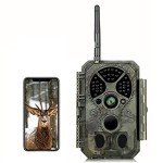 Folgtek WiFi Wildlife Camera 32MP 1296P with Night Vision and Motion Detection, IP66 Waterproof 120° Wide Angle & 0.1s Trigger Time for Backyard, Garden, Farm
