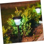 ORFOFE Garden Lamps Ground Spikes Accessories for Solar Lights Replacement Candy Cane Spikes for Weatherproof Solar Fairy Lights Outdoor Robust Plastic Lamp Holder for Garden and Landscape Pack of 10