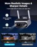 CAMCAMP Solar Security Camera Systems - 2K Outdoor Wireless CCTV Cameras Kit with 10" 2.4/5G WiFi Pro 10CH Monitor 4K NVR Human Detection 500GB Hard Drive No Monthly Fee No Wlan Needed 2-Way Talk