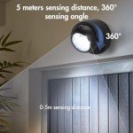 Kinberry Motion Sensor PIR Light, 4PCS Motion Sensor LED Spotlight LED Security Light with Motion Sensor, Battery Operated PIR Sensor Security Light for Stair Hallway Garage Entrance
