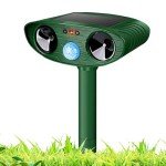 Solar Cat Repellent, Cat Deterrents Ultrasonic Animal Repeller, Outdoor Waterproof Pet Repellent with Motion Sensor for Farm Garden Yard Dogs Cats Birds Squirrels Deterrent
