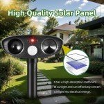 2Pack Ultrasonic Animal Repellent Outdoor Solar Animal Repeller with Motion Detection Cat Deterrent Outdoor Deer Repellent Device to Scare Raccoon Coyote Squirrel Skunk Repellent for Yard 2024