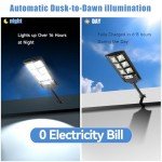 Ecoralios Solar Lights Outdoor, Waterproof LED Solar Powered Security Flood Light,Motion Sensor Solar Street Light with Remote Control for Garage,Yard,Parking Lot etc (6 Pack)