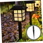 ORFOFE Garden Lamps Ground Spikes Accessories for Solar Lights Replacement Candy Cane Spikes for Weatherproof Solar Fairy Lights Outdoor Robust Plastic Lamp Holder for Garden and Landscape Pack of 10