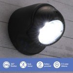 Kinberry Motion Sensor PIR Light, 4PCS Motion Sensor LED Spotlight LED Security Light with Motion Sensor, Battery Operated PIR Sensor Security Light for Stair Hallway Garage Entrance