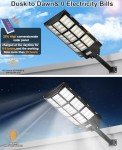 JAYNLT 7200W Solar Street Lights Outdoor, 6500K High Lumen Solar Parking Lot Lights Commercial, Dusk to Dawn Solar Security Flood Lights with Motion Sensor for Parking Lot,Garage,Stadium