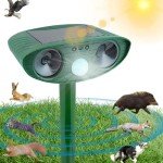Cat Repellent for Gardens, Ultrasonic Cat Repellent, Outdoor waterproof, Solar Animal Repeller and Fox Deterrents with PIR Motion Sensor for Cats, Dogs, Birds, Squirrels Wild Animals