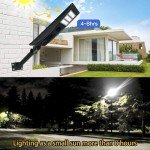 LDSUNVMQO Solar Outdoor Street Light, 30000LM 6000K Dusk to Dawn Solar Street Light with Remote Control IP66 Waterproof Apply to Yard, Street, Garage, Garden, etc.