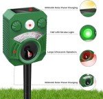 Joomouney Cat Repellent, Garden Cat Repellent Cat Deterrent Animal Scarer Ultrasonic Solar Deterrent with PIR Sensor & Flash 5 Adjustment Modes, IPX4 Waterproof Solar USB Charging for Dog Cat Fox Bird