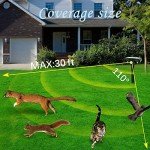 Solar Cat Repellent, Cat Deterrents Ultrasonic Animal Repeller, Outdoor Waterproof Pet Repellent with Motion Sensor for Farm Garden Yard Dogs Cats Birds Squirrels Deterrent