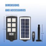 Ecoralios Solar Lights Outdoor, Waterproof LED Solar Powered Security Flood Light,Motion Sensor Solar Street Light with Remote Control for Garage,Yard,Parking Lot etc (6 Pack)
