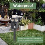 Ultrasonic Cat Repellent, Ultrasonic Solar Animal Repellent, Marten Deterrent, USB Charging, Waterproof, LED Light, Marten Repellent for Garden, Effective Against Cats, Dogs, Birds, Rats, Martens