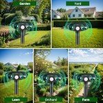 2Pack Ultrasonic Animal Repellent Outdoor Solar Animal Repeller with Motion Detection Cat Deterrent Outdoor Deer Repellent Device to Scare Raccoon Coyote Squirrel Skunk Repellent for Yard 2024