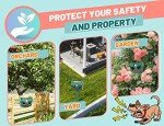 Cat Repellent, Ultrasonic Solar Animal Repeller with Motion Sensor and Flashing Lights, Waterproof Rechargeable Animal Deterrent Devices Outdoor for Deer Dog Rabbit Skunk Yard Garden Farm