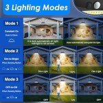 Peasur Solar Lights Outdoor Garden, 368LED Super Bright Solar Security Lights Outdoor Motion Sensor with 3 Modes, Outdoor Lights Waterproof (2 Pack-Warm White)