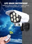 ikasus Solar Simulated Surveillance Cameras, Dummy Fake Security Dome Camera, Solar Motion Sensor Wall Light for Porch Garden Patio Driveway Pathway, Indoor Outdoor Use Type 1