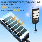 Solar Street Light Outdoor: 2 Pack 20000LM Motion Sensor Lamp TK300 for Yard Garden Garage Fence