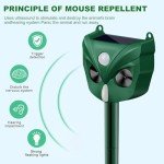 2024 Solar Ultrasonic Animal Repeller, Dog Repellent Outdoor, Squirrel, Raccoon, Skunk, Rabbit, Rodent, Fox, Deer, Bird etc.Motion Detection, LED Flashing Light Model-546