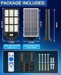 JAYNLT 7200W Solar Street Lights Outdoor, 6500K High Lumen Solar Parking Lot Lights Commercial, Dusk to Dawn Solar Security Flood Lights with Motion Sensor for Parking Lot,Garage,Stadium