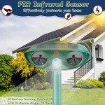 Cat Repellent for Gardens, Ultrasonic Cat Repellent, Outdoor waterproof, Solar Animal Repeller and Fox Deterrents with PIR Motion Sensor for Cats, Dogs, Birds, Squirrels Wild Animals