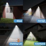 Solar Street Light Outdoor: 2 Pack 20000LM Motion Sensor Lamp TK300 for Yard Garden Garage Fence