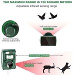 XIAXIA 2x Ultrasonic Fox Repellant Cat Repellent Garden, Cat Deterrent Pet Animal Deterants Solar Powered & Waterproof, Flashing Light and USB Charge, Outdoor Farm Yard,Effective for Cats, Dogs