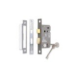 Nickel Plated 3 Lever Mortice Sash Lock Set