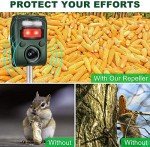 XIAXIA 2x Ultrasonic Fox Repellant Cat Repellent Garden, Cat Deterrent Pet Animal Deterants Solar Powered & Waterproof, Flashing Light and USB Charge, Outdoor Farm Yard,Effective for Cats, Dogs