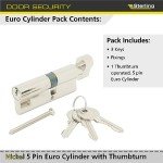 Sterling Euro ThumbTurn Cylinder Lock, Nickel 35x45mm