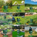 2024 Solar Ultrasonic Animal Repeller, Dog Repellent Outdoor, Squirrel, Raccoon, Skunk, Rabbit, Rodent, Fox, Deer, Bird etc.Motion Detection, LED Flashing Light Model-546