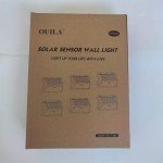 OUILA Solar Lights for Outdoor Wall Pack of 6, 185 LED, 3 Modes, Solar Outdoor Light with Motion Sensor, IP65 Waterproof LED Solar Wall Light, Garden, Yard, Fence Lighting, Front Doors (Warm White)