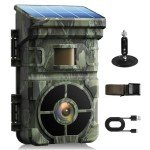 VOOPEAK Solar Trail Camera 4K 48MP, Forever Power, Game Wildlife Hunting Waterproof Outside Cameras, 0.1s Trigger Time with 120° Detection Angle Night Vision Motion Activated