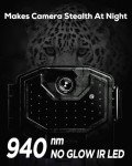 iZEEKER Wildlife Camera 32MP HD, Trail Camera with 940nm No Glow Infrared LEDs Night Vision Motion Activated IP66 Waterproof for Wildlife Watching Garden