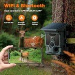 VOOPEAK Solar Trail Camera - 100MP 4K Native 30FPS, WiFi Bluetooth Game Camera with 120°Wide-Angle Motion Activated Night Vision 0.1s Trigger Time IP66 Waterproof for Wildlife Monitoring