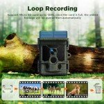VOOPEAK Solar Trail Camera - 100MP 4K Native 30FPS, WiFi Bluetooth Game Camera with 120°Wide-Angle Motion Activated Night Vision 0.1s Trigger Time IP66 Waterproof for Wildlife Monitoring