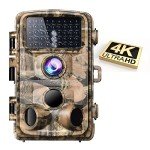 Wildlife Camera, 4K 42MP Trail Camera with 42pcs IR Night Vision Motion Activated Wildlife Camera, IP56 Waterproof 2.0'' TFT LCD Screen Game Camera for Wildlife Monitoring