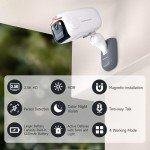 CINMOORE BC2U, Battery Powered Security Camera 4MP Wireless Indoor and Outdoor，2.4GHz Wi-Fi Cameras for Home Security with 2K+ Color Night Vision, Pre-roll