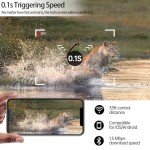 Wildlife Camera - 30MP 1296P WiFi Bluetooth Trail Camera, Game Camera with Night Vision Motion Activated Waterproof, IP66 Waterproof 120° View Angle for Outdoor Wildlife Monitoring
