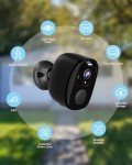Solar Panel Security Cameras Wireless Outdoor - Battery Powered Cameras for Home Security WiFi Camera with IP65 Waterproof, Two-Way Audio, Color Night Vision, No Subscription WiFi Security Camera