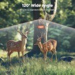Solareye Wildlife Camera WiFi Bluetooth - 2.7K 48MP Solar Trail Camera With Night Vision Activated Waterproof IP66,5000mAh Built-in Lithium Battery Rechargeable for Garden Monitoring (UK)