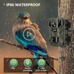 Findn Mini Wildlife Camera 24MP 1080P HD Trail Camera with 850nm Night Vision 0.2s Motion Activated Waterproof, Gardens Camera with 32GB SD Card for Outdoor Hunting Bird Watching Nature Scouting