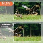 Solareye Wildlife Camera WiFi Bluetooth - 2.7K 48MP Solar Trail Camera With Night Vision Activated Waterproof IP66,5000mAh Built-in Lithium Battery Rechargeable for Garden Monitoring (UK)
