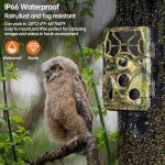 Wildlife Camera - 30MP 1296P WiFi Bluetooth Trail Camera, Game Camera with Night Vision Motion Activated Waterproof, IP66 Waterproof 120° View Angle for Outdoor Wildlife Monitoring