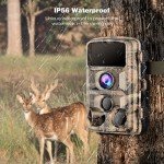 Wildlife Camera, 4K 42MP Trail Camera with 42pcs IR Night Vision Motion Activated Wildlife Camera, IP56 Waterproof 2.0'' TFT LCD Screen Game Camera for Wildlife Monitoring