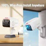 CINMOORE BC2U, Battery Powered Security Camera 4MP Wireless Indoor and Outdoor，2.4GHz Wi-Fi Cameras for Home Security with 2K+ Color Night Vision, Pre-roll